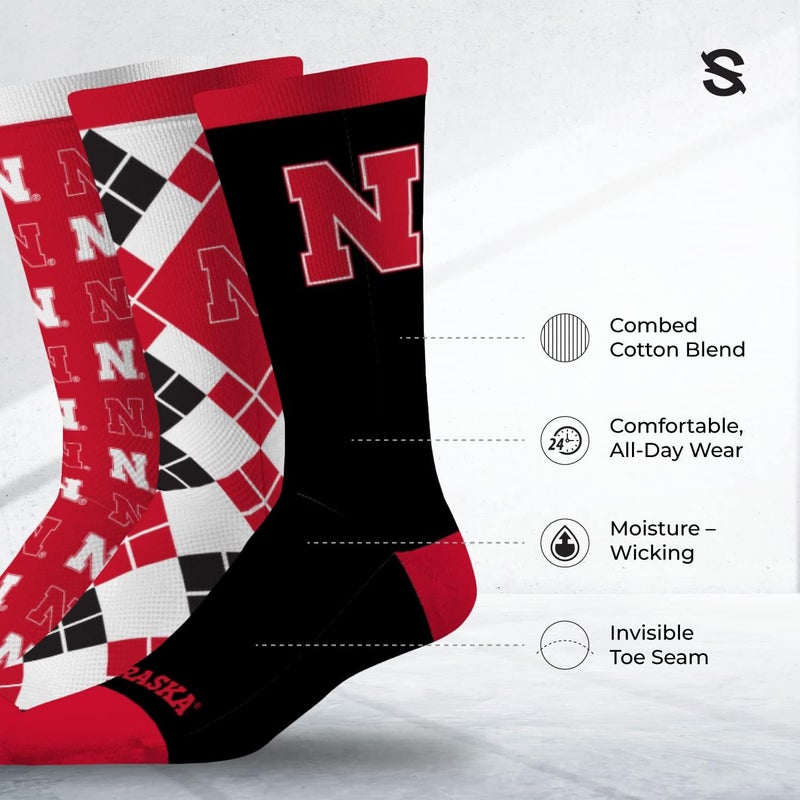 Strideline Store Mens NCAA Dress Socks- The Executive 3 Pack-One Size Fits Most - Image 2
